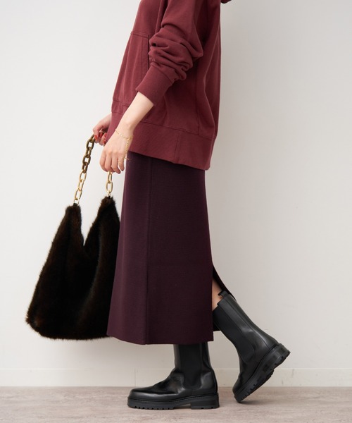 FRAMeWORK（フレームワーク）の「ミラノリブタイトスカート◆（スカート・レディース・ブラック/ブラウン系その他/ダークブルー・38/36）」の10枚目の写真