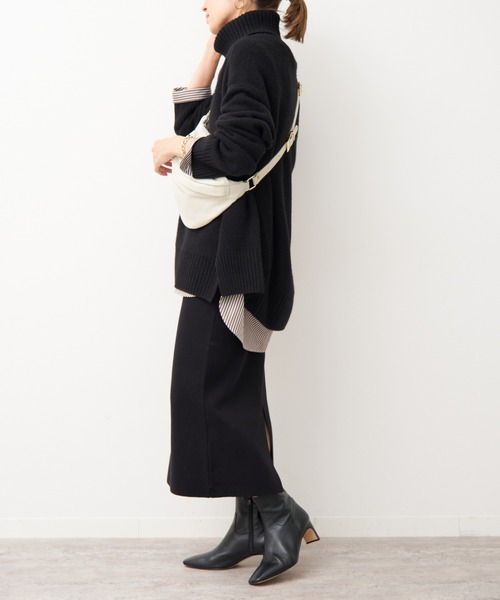 FRAMeWORK（フレームワーク）の「ミラノリブタイトスカート◆（スカート・レディース・ブラック/ブラウン系その他/ダークブルー・38/36）」の6枚目の写真