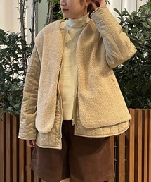 AS KNOW AS PINKY | ボアベスト付きキルティングブルゾン(ブルゾン)