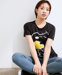 【super.natural】PEANUTS ビッグプリントTシャツ