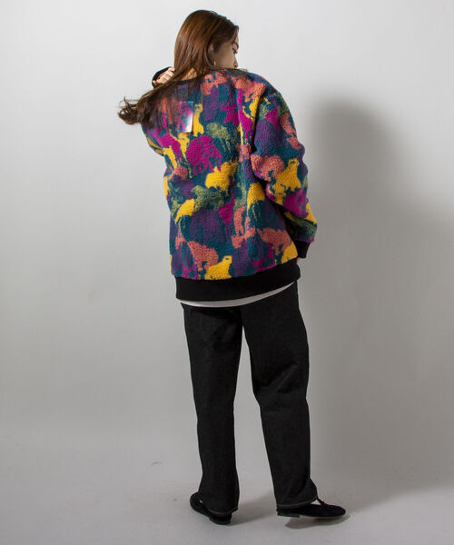 GLOSTER（グロスター）の「【GLOSTER/グロスター】ジャガードボア フリースプルオーバー カウ/カラー迷彩/無地（スウェット・メンズ・ホワイト系その他5/パープル系その他5/ブラック・MEDIUM/LARGE）」の11枚目の写真