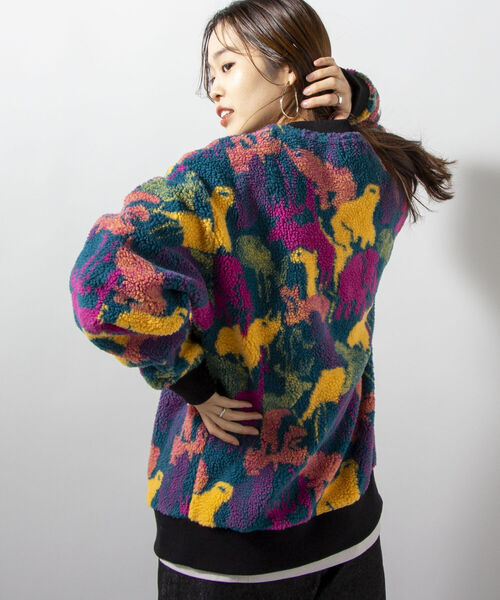 GLOSTER（グロスター）の「【GLOSTER/グロスター】ジャガードボア フリースプルオーバー カウ/カラー迷彩/無地（スウェット・メンズ・ホワイト系その他5/パープル系その他5/ブラック・MEDIUM/LARGE）」の14枚目の写真