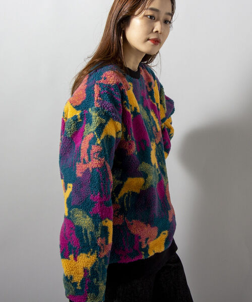 GLOSTER（グロスター）の「【GLOSTER/グロスター】ジャガードボア フリースプルオーバー カウ/カラー迷彩/無地（スウェット・メンズ・ホワイト系その他5/パープル系その他5/ブラック・MEDIUM/LARGE）」の15枚目の写真