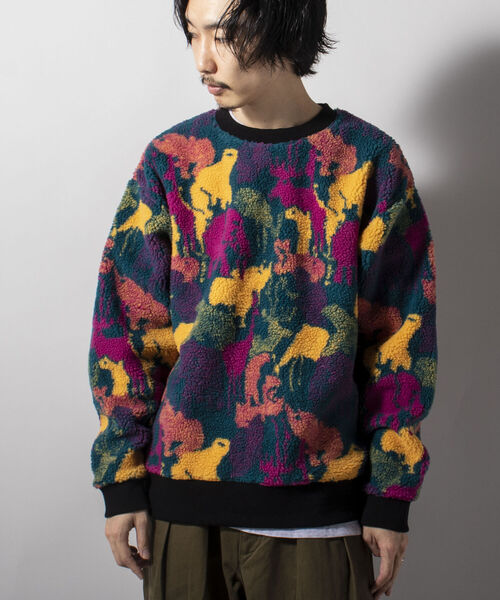 GLOSTER（グロスター）の「【GLOSTER/グロスター】ジャガードボア フリースプルオーバー カウ/カラー迷彩/無地（スウェット・メンズ・ホワイト系その他5/パープル系その他5/ブラック・MEDIUM/LARGE）」の19枚目の写真