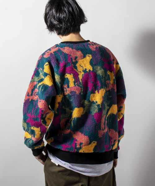 GLOSTER（グロスター）の「【GLOSTER/グロスター】ジャガードボア フリースプルオーバー カウ/カラー迷彩/無地（スウェット・メンズ・ホワイト系その他5/パープル系その他5/ブラック・MEDIUM/LARGE）」の21枚目の写真