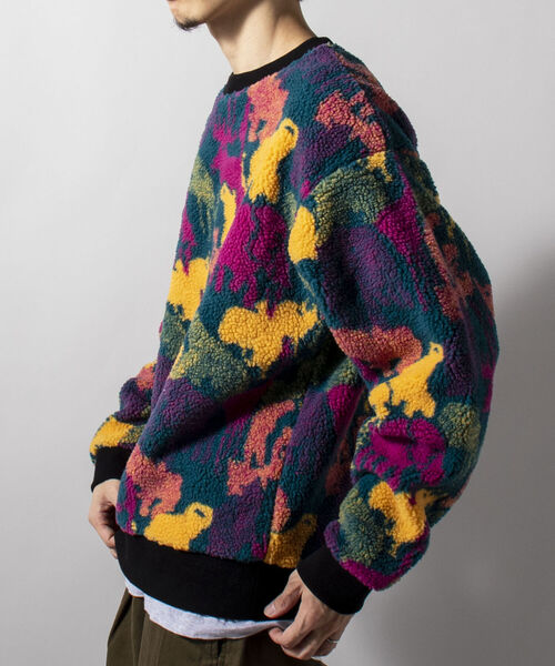 GLOSTER（グロスター）の「【GLOSTER/グロスター】ジャガードボア フリースプルオーバー カウ/カラー迷彩/無地（スウェット・メンズ・ホワイト系その他5/パープル系その他5/ブラック・MEDIUM/LARGE）」の22枚目の写真