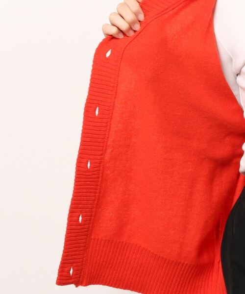 MANASTASH（マナスタッシュ）の「MANASTASH/マナスタッシュ　アンゴラブレンドカーディガン（カーディガン/ボレロ・レディース・レッド/サックスブルー/その他・FREE）」の4枚目の写真