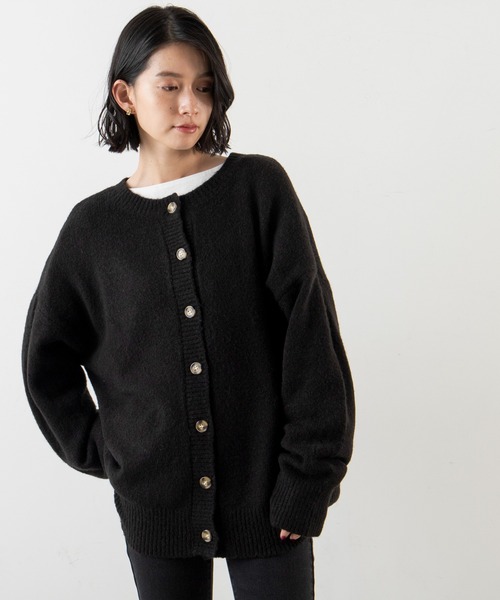 ANGIE(アンジー)の「2WAYオーバーサイズカラーカーディガン(カーディガン/ボレロ・レディース・ブラック/レッド/ブルー/グリーン/アイボリー/ライム/ピンク/オレンジ/ベージュ/杢グレー・FREE)」の21枚目の写真