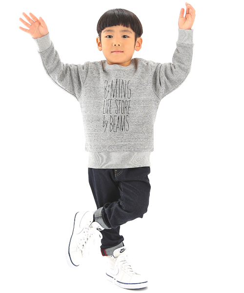 B:MING by BEAMS（ビーミングバイビームス）の「ビーミング by ビームス / トンプキン裏毛クルー（スウェット・キッズ・ネイビー/グレー・80/100/110/130/120/150/90/140）」の4枚目の写真