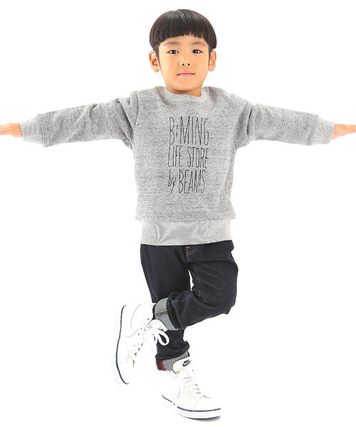 B:MING by BEAMS（ビーミングバイビームス）の「ビーミング by ビームス / トンプキン裏毛クルー（スウェット・キッズ・ネイビー/グレー・80/100/110/130/120/150/90/140）」の5枚目の写真