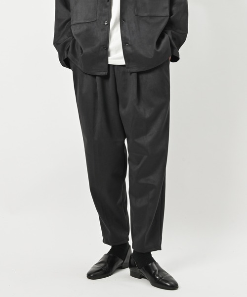 Bling Leads（ブリングリーズ）の「フェイクスエード  ワイドテーパードパンツ（その他パンツ・レディース・ブラック/ブラウン/グレー/ブルー/スミクロ・MEDIUM/LARGE）」の3枚目の写真