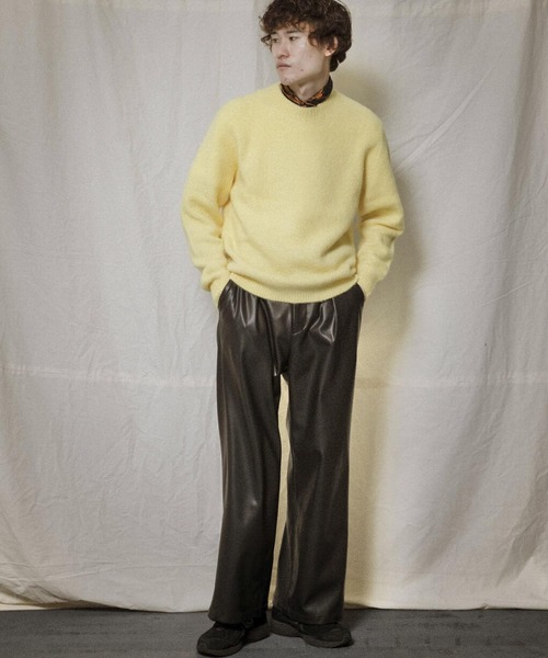 URBAN RESEARCH（アーバンリサーチ）の「スーリーアルパカクルーネックニット（ニット/セーター・メンズ・グレー/イエロー/ブルー/ミント・MEDIUM/LARGE）」の6枚目の写真