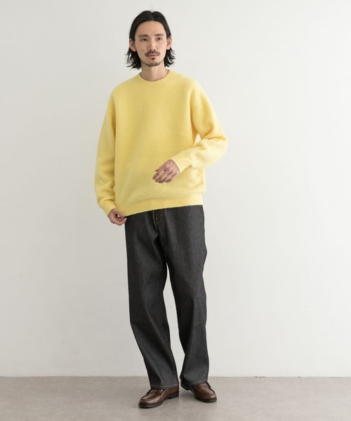 URBAN RESEARCH（アーバンリサーチ）の「スーリーアルパカクルーネックニット（ニット/セーター・メンズ・グレー/イエロー/ブルー/ミント・MEDIUM/LARGE）」の9枚目の写真