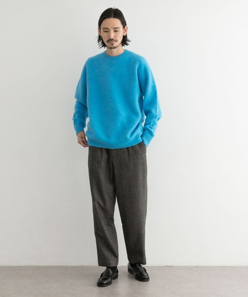 URBAN RESEARCH（アーバンリサーチ）の「スーリーアルパカクルーネックニット（ニット/セーター・メンズ・グレー/イエロー/ブルー/ミント・MEDIUM/LARGE）」の12枚目の写真