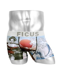 FICUS（フィークス）の「FICUS/フィークス ボクサーパンツ メンズ 日本製 国産 下着 OIRAN 花魁 富士山 和柄 浮世絵 総柄（ボクサーパンツ）」