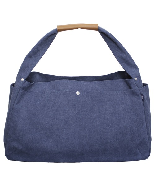 MAKE UP(メイクアップ)の「MAKE UP アースカラー帆布 ショルダーL(ショルダーバッグ・メンズ・ネイビー/ブラウン/オフホワイト/ブルー/ダークグレー・FREE)」の5枚目の写真