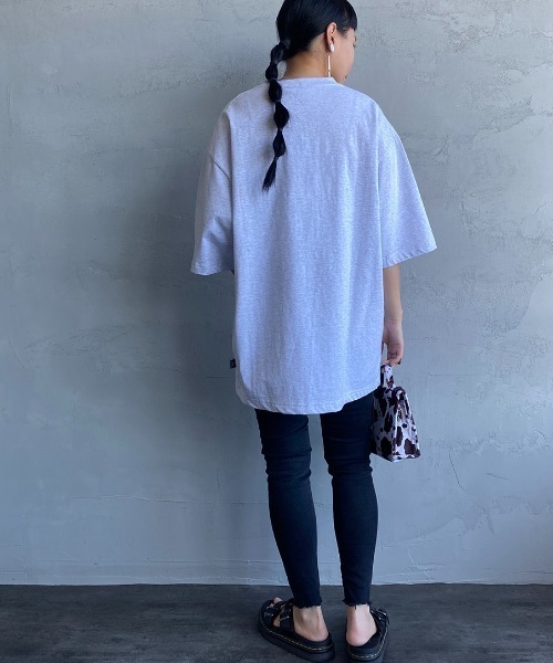 BEN DAVIS（ベンデイビス）の「[BEN DAVIS/ベンデイビス] ベースボールロゴワッペン ビッグシルエットTシャツ（Tシャツ/カットソー・レディース・ホワイト/アッシュグレー/ネイビー・M/L/XL）」の6枚目の写真