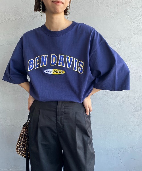 BEN DAVIS（ベンデイビス）の「[BEN DAVIS/ベンデイビス] ベースボールロゴワッペン ビッグシルエットTシャツ（Tシャツ/カットソー・レディース・ホワイト/アッシュグレー/ネイビー・M/L/XL）」の7枚目の写真