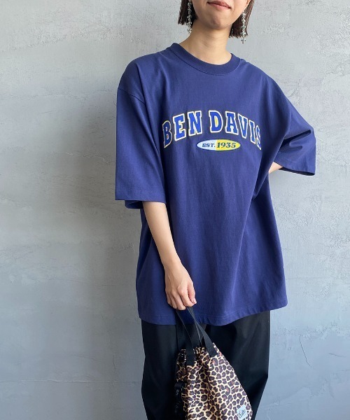 BEN DAVIS（ベンデイビス）の「[BEN DAVIS/ベンデイビス] ベースボールロゴワッペン ビッグシルエットTシャツ（Tシャツ/カットソー・レディース・ホワイト/アッシュグレー/ネイビー・M/L/XL）」の15枚目の写真