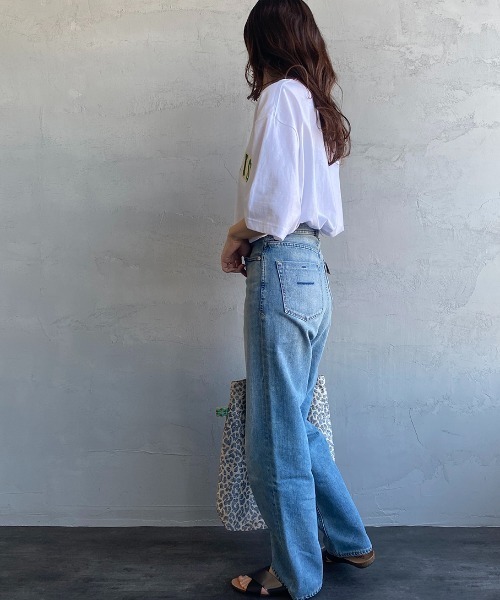 BEN DAVIS（ベンデイビス）の「[BEN DAVIS/ベンデイビス] ベースボールロゴワッペン ビッグシルエットTシャツ（Tシャツ/カットソー・レディース・ホワイト/アッシュグレー/ネイビー・M/L/XL）」の5枚目の写真