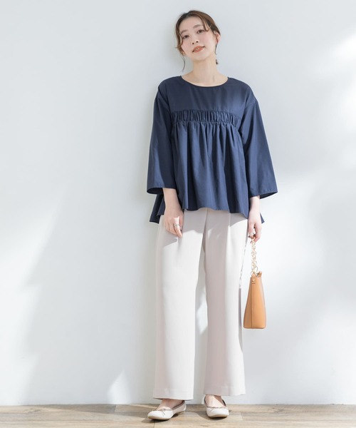 F by ROSSO(エフバイロッソ)の「F by ROSSO イージーワイドパンツ(その他パンツ・レディース・ブラック/ブルー/グレー系その他・38/36)」の7枚目の写真