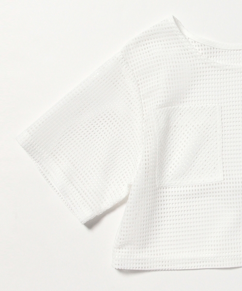 Ray BEAMS（レイビームス）の「Ray BEAMS / スクエアメッシュ クロップドプルオーバー（シャツ/ブラウス・レディース・ホワイト/ネイビー・ONE SIZE）」の20枚目の写真