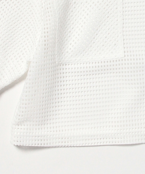 Ray BEAMS（レイビームス）の「Ray BEAMS / スクエアメッシュ クロップドプルオーバー（シャツ/ブラウス・レディース・ホワイト/ネイビー・ONE SIZE）」の21枚目の写真
