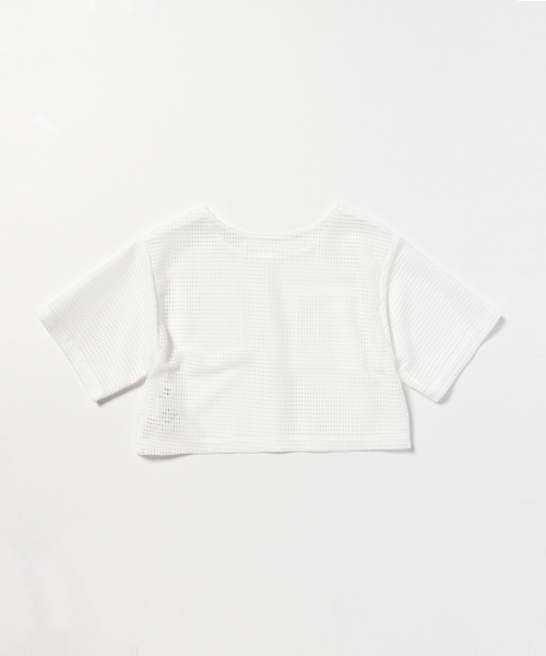 Ray BEAMS（レイビームス）の「Ray BEAMS / スクエアメッシュ クロップドプルオーバー（シャツ/ブラウス・レディース・ホワイト/ネイビー・ONE SIZE）」の11枚目の写真