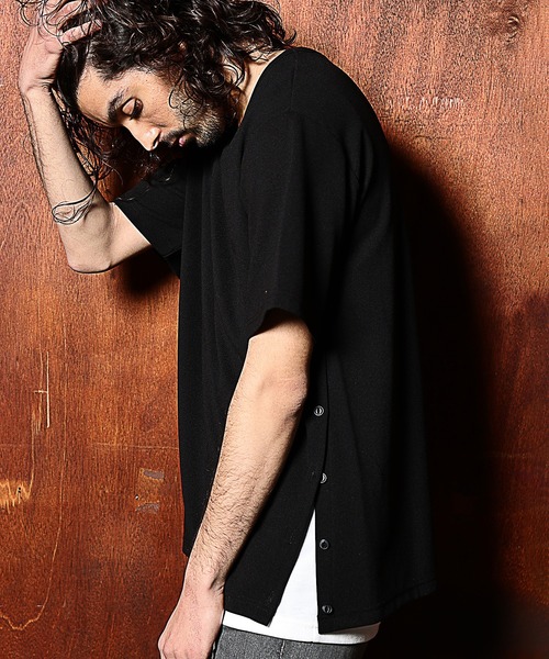 RATTLE TRAP(ラトルトラップ)の「梨地×スムース アンサンブルTシャツ(Tシャツ/カットソー・メンズ・ホワイト/ブラック・S/M/L)」の8枚目の写真