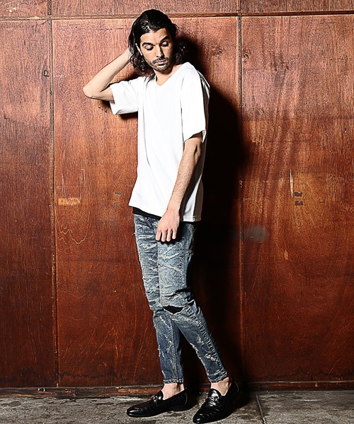 RATTLE TRAP(ラトルトラップ)の「梨地×スムース アンサンブルTシャツ(Tシャツ/カットソー・メンズ・ホワイト/ブラック・S/M/L)」の10枚目の写真