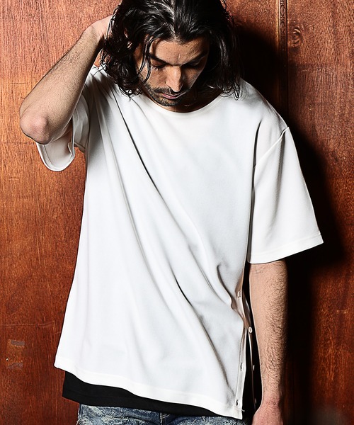 RATTLE TRAP(ラトルトラップ)の「梨地×スムース アンサンブルTシャツ(Tシャツ/カットソー・メンズ・ホワイト/ブラック・S/M/L)」の15枚目の写真