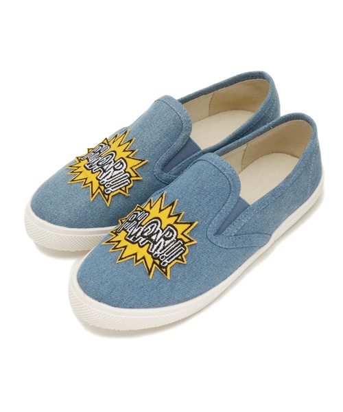 WEGO（ウィゴー）の「WEGO/ワッペンスリッポン（スニーカー・レディース・ネイビー/アイボリー/グレー・MEDIUM/SMALL/LARGE）」の3枚目の写真