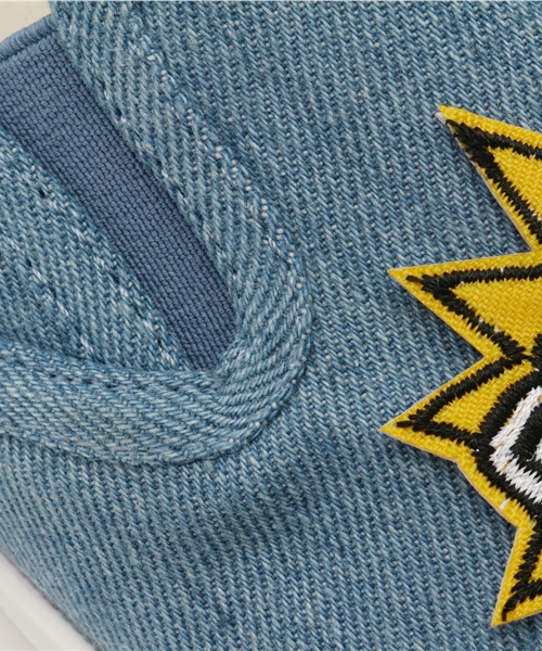 WEGO（ウィゴー）の「WEGO/ワッペンスリッポン（スニーカー・レディース・ネイビー/アイボリー/グレー・MEDIUM/SMALL/LARGE）」の4枚目の写真