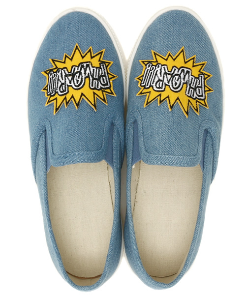 WEGO（ウィゴー）の「WEGO/ワッペンスリッポン（スニーカー・レディース・ネイビー/アイボリー/グレー・MEDIUM/SMALL/LARGE）」の5枚目の写真