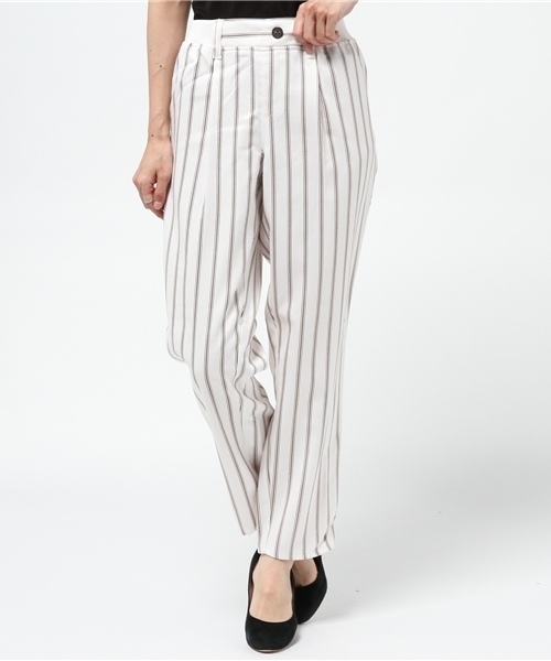 CIAOPANIC TYPY（チャオパニックティピー）の「レジメンタルストライプテーパードリブパンツ（その他パンツ・レディース・オフホワイト/ネイビー・LARGE/MEDIUM/SMALL）」の6枚目の写真