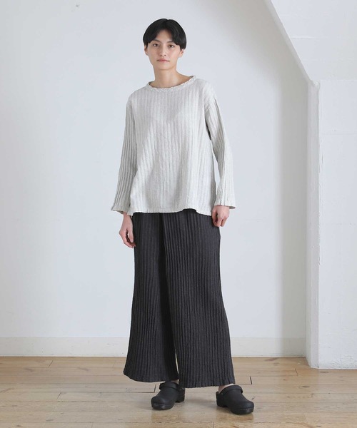 値下げ【美品】plantation メランジWAVE パンツ 値下げ【美品