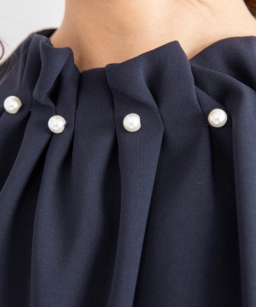 kaene(カエン)の「【kaene】≪セレモニー対応♪≫ パールボタンブラウス【kaene定番セットアップ(パンツ:0407315)】(シャツ/ブラウス・レディース・ネイビー/ベージュ・9号)」の21枚目の写真