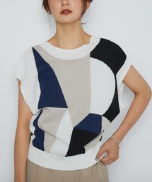 RIVE DROITE | モダンアート2WAYベスト(ベスト)