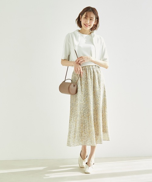 ROPE' PICNIC(ロペピクニック)の「【リンクコーデ】花柄スカート(スカート・レディース・ホワイト/ブラック/グリーン・38)」の14枚目の写真
