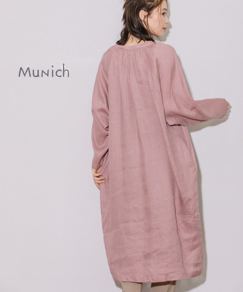 Munich（ミューニック）の「60sライトフレンチリネンギャザーワンピース（ワンピース・レディース・ホワイト/ブラック/ラベンダー/グレイッシュベージュ/ライトグリーン・FREE）」の17枚目の写真