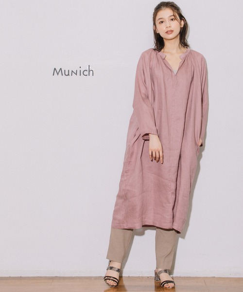 Munich（ミューニック）の「60sライトフレンチリネンギャザーワンピース（ワンピース・レディース・ホワイト/ブラック/ラベンダー/グレイッシュベージュ/ライトグリーン・FREE）」の11枚目の写真