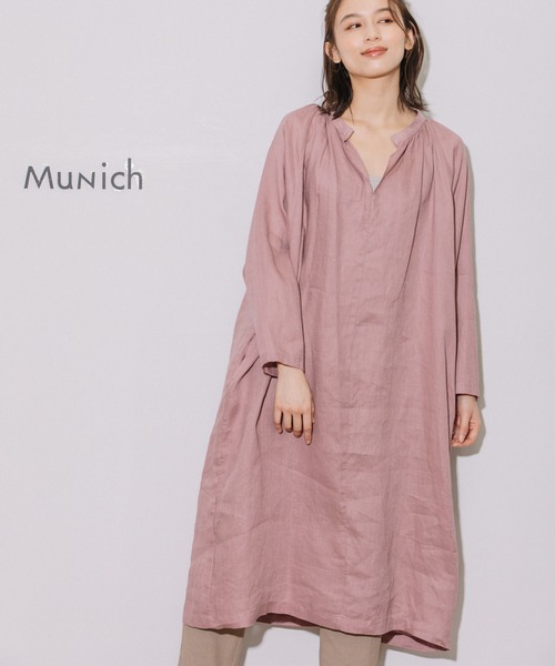 Munich（ミューニック）の「60sライトフレンチリネンギャザーワンピース（ワンピース・レディース・ホワイト/ブラック/ラベンダー/グレイッシュベージュ/ライトグリーン・FREE）」の15枚目の写真