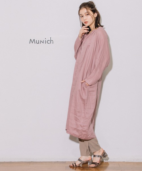 Munich（ミューニック）の「60sライトフレンチリネンギャザーワンピース（ワンピース・レディース・ホワイト/ブラック/ラベンダー/グレイッシュベージュ/ライトグリーン・FREE）」の12枚目の写真