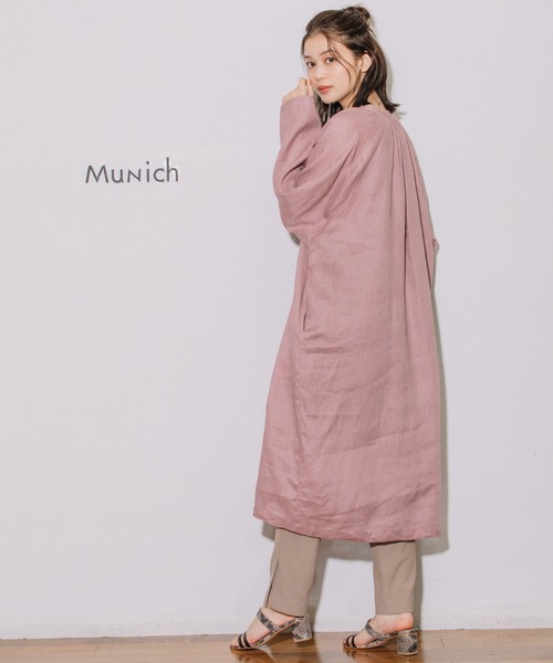 Munich（ミューニック）の「60sライトフレンチリネンギャザーワンピース（ワンピース・レディース・ホワイト/ブラック/ラベンダー/グレイッシュベージュ/ライトグリーン・FREE）」の13枚目の写真