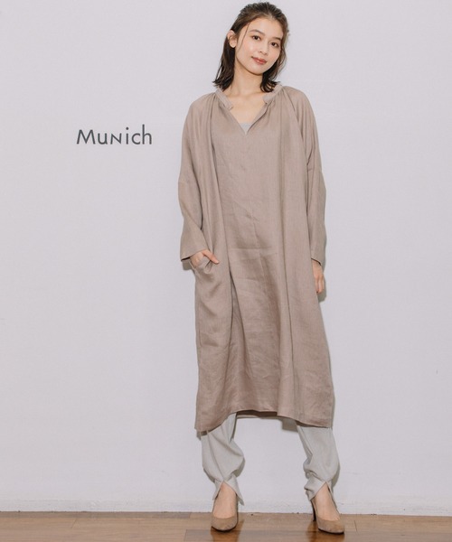 Munich（ミューニック）の「60sライトフレンチリネンギャザーワンピース（ワンピース・レディース・ホワイト/ブラック/ラベンダー/グレイッシュベージュ/ライトグリーン・FREE）」の19枚目の写真