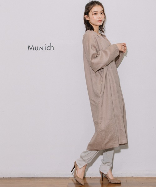 Munich（ミューニック）の「60sライトフレンチリネンギャザーワンピース（ワンピース・レディース・ホワイト/ブラック/ラベンダー/グレイッシュベージュ/ライトグリーン・FREE）」の21枚目の写真