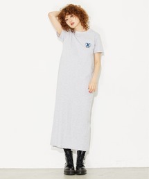 X-girl | COLLEGE LOGO S/S MAXI DRESS(ワンピース)