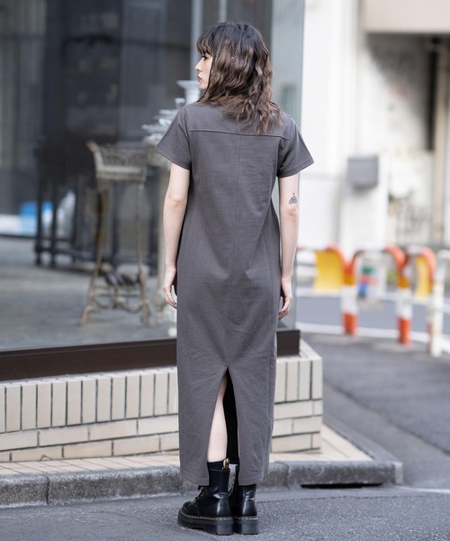 X-girl（エックスガール）の「COLLEGE LOGO S/S MAXI DRESS（ワンピース・レディース・イエロー/アッシュ/チャコール・S/M）」の12枚目の写真