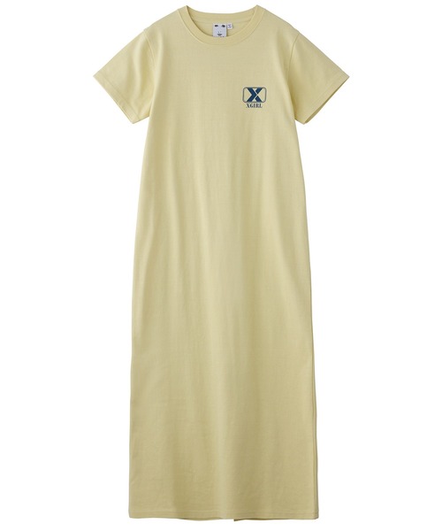 X-girl（エックスガール）の「COLLEGE LOGO S/S MAXI DRESS（ワンピース・レディース・イエロー/アッシュ/チャコール・S/M）」の14枚目の写真