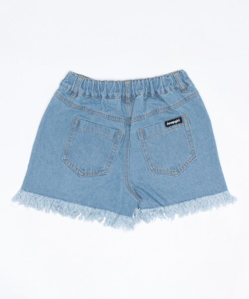 ANAP GiRL(アナップガール)の「デイジー刺繍ショートパンツ(デニムパンツ・キッズ・ブルー/ライトブルー・M/XS/S)」の3枚目の写真